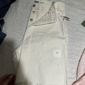 Old Navy Cream Denim Shorts